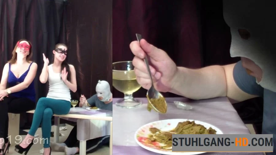 Smelly Milana - 2 mistresses cooked a delicious shit breakfast for a slave (Kacken, Scheißen, Scheiße essen) [FullHD 1080p] 1.19 GB