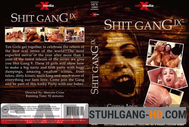 Diana, Bel, Perla, Cristina, Victoria, Raquel, Milly, Ravana, Iris, Darla - MFX-1060 Shit Gang 9 (Kacken, Scheißen, Scheiße essen) [DVDRip] 356 MB