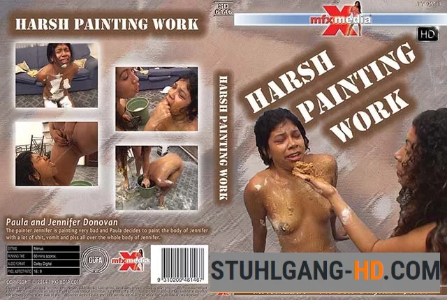 Paula, Jennifer Donovan - MFX-6146 Harsh Painting Work (Kacken, Scheißen, Scheiße essen) [HDRip] 1.37 GB