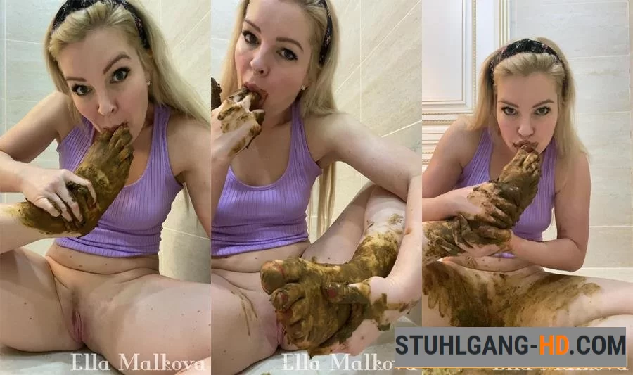 Scat Ella - Shitty Toe feet Sucking (Kacken, Scheißen, Scheiße essen) [UltraHD 2K] 819 MB