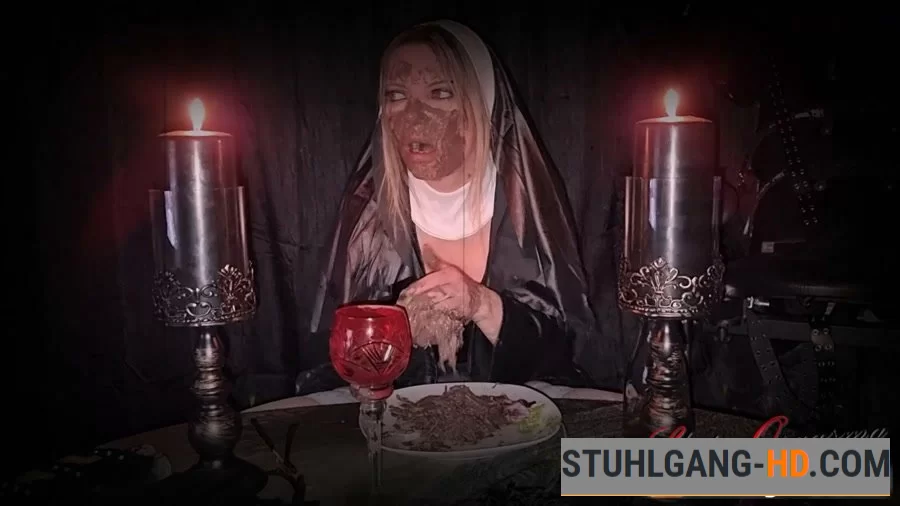 SlutOrgasma - The holy food and scat dinner - The medieval shit puking scat slave 1 - Holy nun extreme shit and puke play (Kacken, Scheißen, Scheiße essen) [FullHD 1080p] 4.83 GB