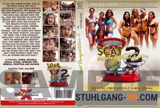 Chris, Michele Santos, Karla, Dyana, Sabrina Red, Jessica, Cristina, Ravana - [MFX-800] Scat Competition 2 (Kacken, Scheißen, Scheiße essen) [DVDRip] 987 MB