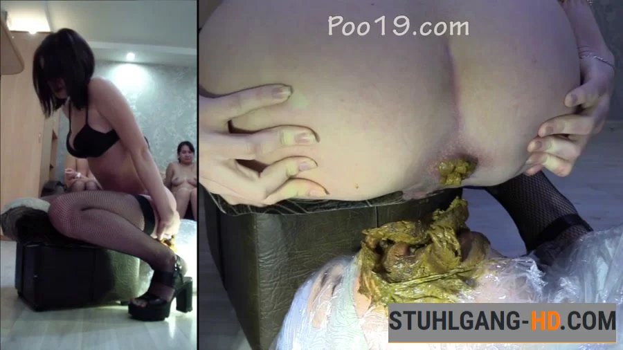 MilanaSmelly - Girls feed mummified slave with shit (Kacken, Scheißen, Scheiße essen) [HD 720p] 1.53 GB